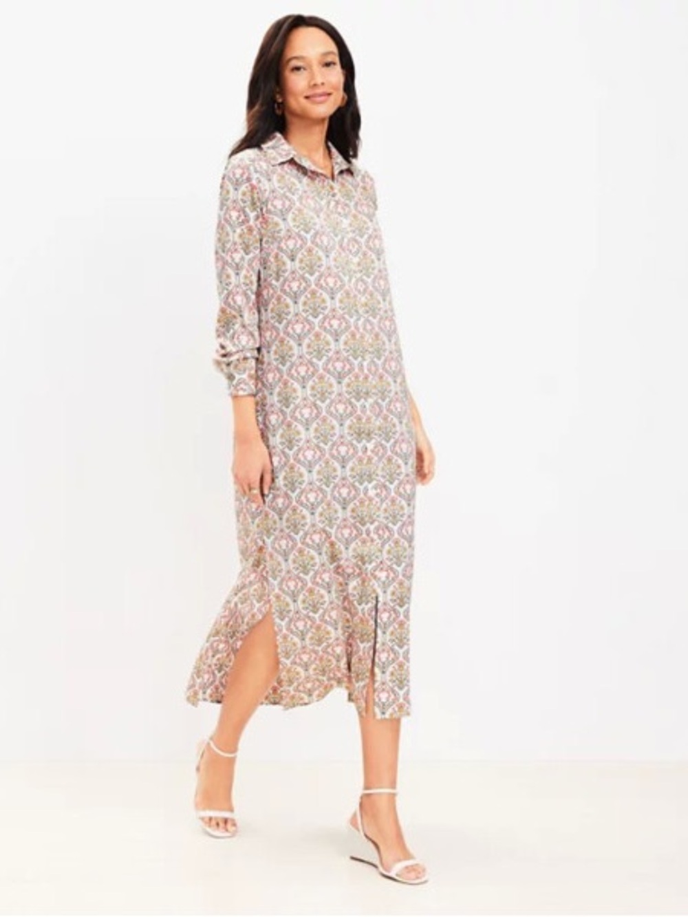 Loft Tuilerie Midi Shirtdress For Whisper White size 10 - Picture 3 of 8